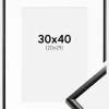Ramme New Lifestyle Sort 30x40 cm - Passepartout Hvid 21x30 cm