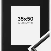Ramme New Lifestyle Sort 35x50 cm - Passepartout Sort 9x12 inches