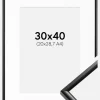Ramme New Lifestyle Sort 30x40 cm - Passepartout Hvid 21x29,7 cm (A4)