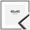 Ramme New Lifestyle Sort 40x40 cm - Passepartout Hvid 30x30 cm