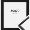 Ramme New Lifestyle Sort 60x70 cm - Passepartout Sort 50x56 cm