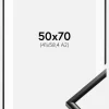 Ramme New Lifestyle Sort 50x70 cm - Passepartout Hvid 42x59,4 cm (A2)