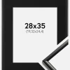 Ramme New Lifestyle Sort 28x35 cm - Passepartout Sort 8x10 inches