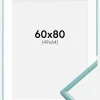Ramme New Lifestyle Turkis 60x80 cm - Passepartout Hvid 50x65 cm