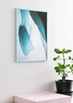 Ramme New Lifestyle Turkis 50x70 cm - Passepartout Sort 42x59,4 cm (A2)
