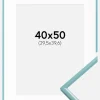 Ramme New Lifestyle Turkis 40x50 cm - Passepartout Hvid 12x16 inches