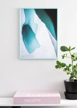 Ramme New Lifestyle Turkis 50x70 cm - Passepartout Hvid 16x24 inches