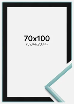 Ramme New Lifestyle Turkis 70x100 cm - Passepartout Sort 24x36 inches