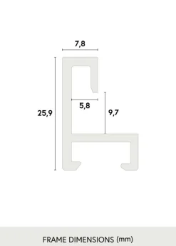 Ramme Nielsen Premium Alpha Blank Mørkegrå - Valgfri Størrelse (Akrylglas)