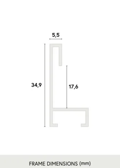 Ramme Nielsen Premium Zenit Mat Sølv - Valgfri Størrelse (Akrylglas)