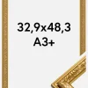 Ramme Nostalgia Akrylglas Guld 32,9x48,3 cm (A3+)