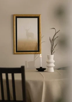 Ramme Nostalgia Guld 50x100 cm - Passepartout Sort 30x80 cm