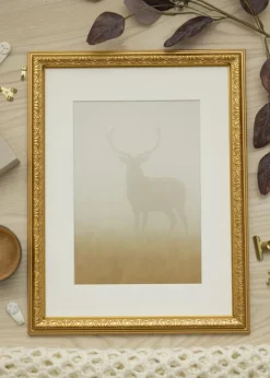Ramme Nostalgia Guld 32x45 cm - Passepartout Hvid 25x30 cm