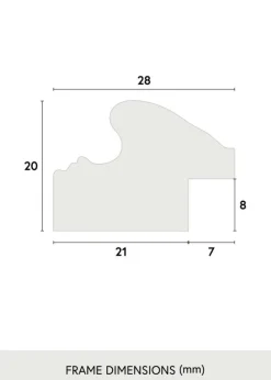 Ramme Nostalgia Guld 32x45 cm - Passepartout Hvid 25x30 cm