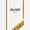 Ramme Nostalgia Guld 40x100 cm - Passepartout Hvid 30x90 cm