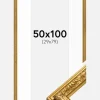 Ramme Nostalgia Guld 50x100 cm - Passepartout Hvid 30x80 cm