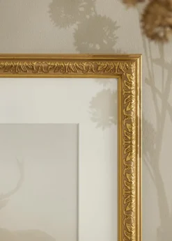 Ramme Nostalgia Guld 50x100 cm - Passepartout Hvid 30x80 cm