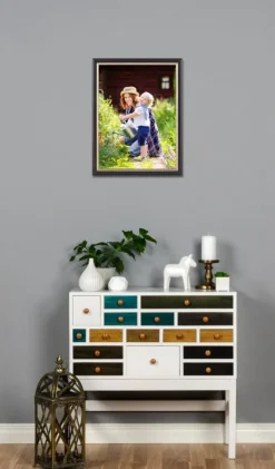 Ramme Nyhyttan Brun / Sølv - Valgfri Størrelse (Plexiglas)