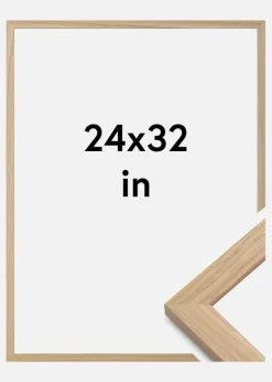 Ramme Oak Wood Akrylglas 24x32 inches (60,96x81,28 cm)