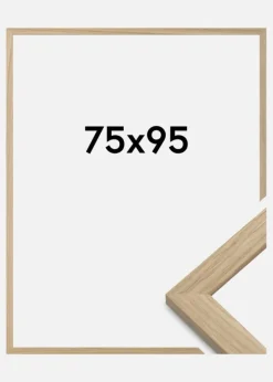 Ramme Oak Wood Akrylglas 75x95 cm