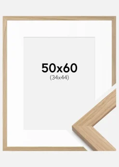 Ramme Oak Wood 50x60 cm - Passepartout Hvid 35x45 cm