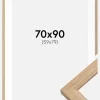 Ramme Oak Wood 70x90 cm - Passepartout Hvid 60x80 cm