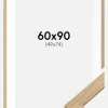 Ramme Oak Wood 60x90 cm - Passepartout Hvid 50x75 cm