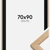Ramme Oak Wood 70x90 cm - Passepartout Sort 60x80 cm