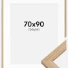 Ramme Oak Wood 70x90 cm - Passepartout Hvid 55x70 cm