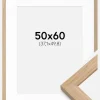 Ramme Oak Wood 50x60 cm - Passepartout Hvid 15x20 inches