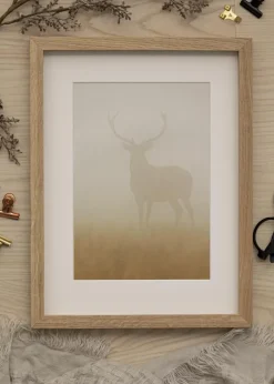 Ramme Oak Wood 60x60 cm - Passepartout Hvid 45x45 cm