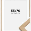 Ramme Oak Wood 55x70 cm - Passepartout Hvid 18x24 inches