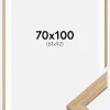 Ramme Oak Wood 70x100 cm - Passepartout Hvid 62x93 cm