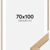 Ramme Oak Wood 70x100 cm - Passepartout Hvid 59,4x84 cm (A1)