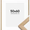 Ramme Oak Wood 50x60 cm - Passepartout Hvid 14x18 inches