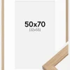 Ramme Oak Wood 50x70 cm - Passepartout Hvid 33x56 cm