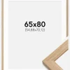 Ramme Oak Wood 65x80 cm - Passepartout Hvid 22x28 inches