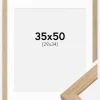 Ramme Oak Wood 35x50 cm - Passepartout Hvid 30x35 cm