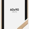 Ramme Oak Wood 60x90 cm - Passepartout Sort 50x75 cm