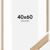 Ramme Oak Wood 40x60 cm - Passepartout Hvid 25x50 cm