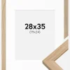 Ramme Oak Wood 28x35 cm - Passepartout Hvid 20x25 cm