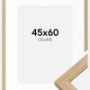 Ramme Oak Wood 45x60 cm - Passepartout Hvid 32x45 cm