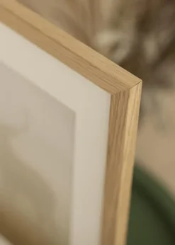 Ramme Oak Wood 45x60 cm - Passepartout Hvid 32x45 cm