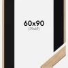 Ramme Oak Wood 60x90 cm - Passepartout Sort 40x70 cm