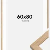 Ramme Oak Wood 60x80 cm - Passepartout Hvid 50x70 cm