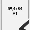 Ramme Oban Akrylglas Sort 59.4x84 cm (A1)
