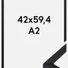 Ramme Oban Akrylglas Sort 42x59.4 cm (A2)
