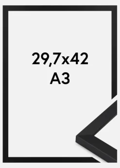 Ramme Oban Akrylglas Sort 29.7x42 cm (A3)