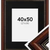 Ramme Old Retro 40x50 cm - Passepartout Sort 28x35 cm