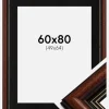 Ramme Old Retro 60x80 cm - Passepartout Sort 50x65 cm